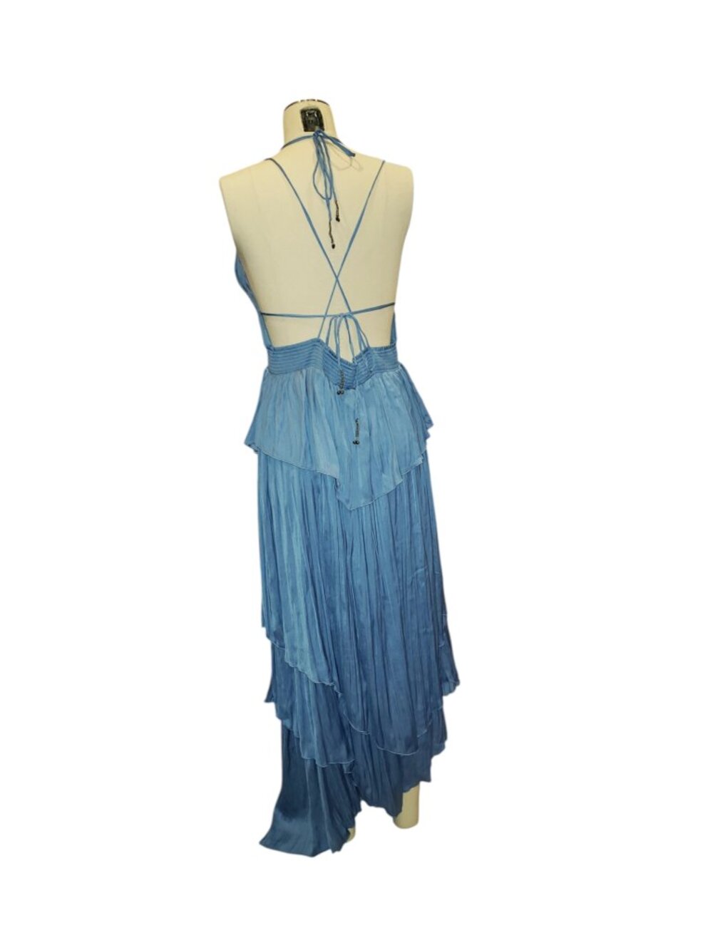 Free People Blue Endless Summer Drop Dead Gorgeous Dress sz Lg - Picture 2 of 6